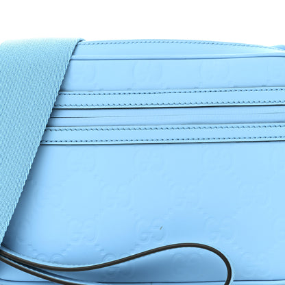 Gucci Rubber Effect Monogram GG Crossbody Bag Bright Blue 8 of 10