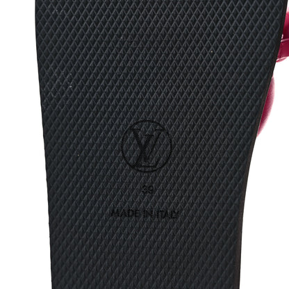 Louis Vuitton Calfskin Embossed Monogram Sunset Flat Comfort Mule 39 Rose Pop 6 of 9