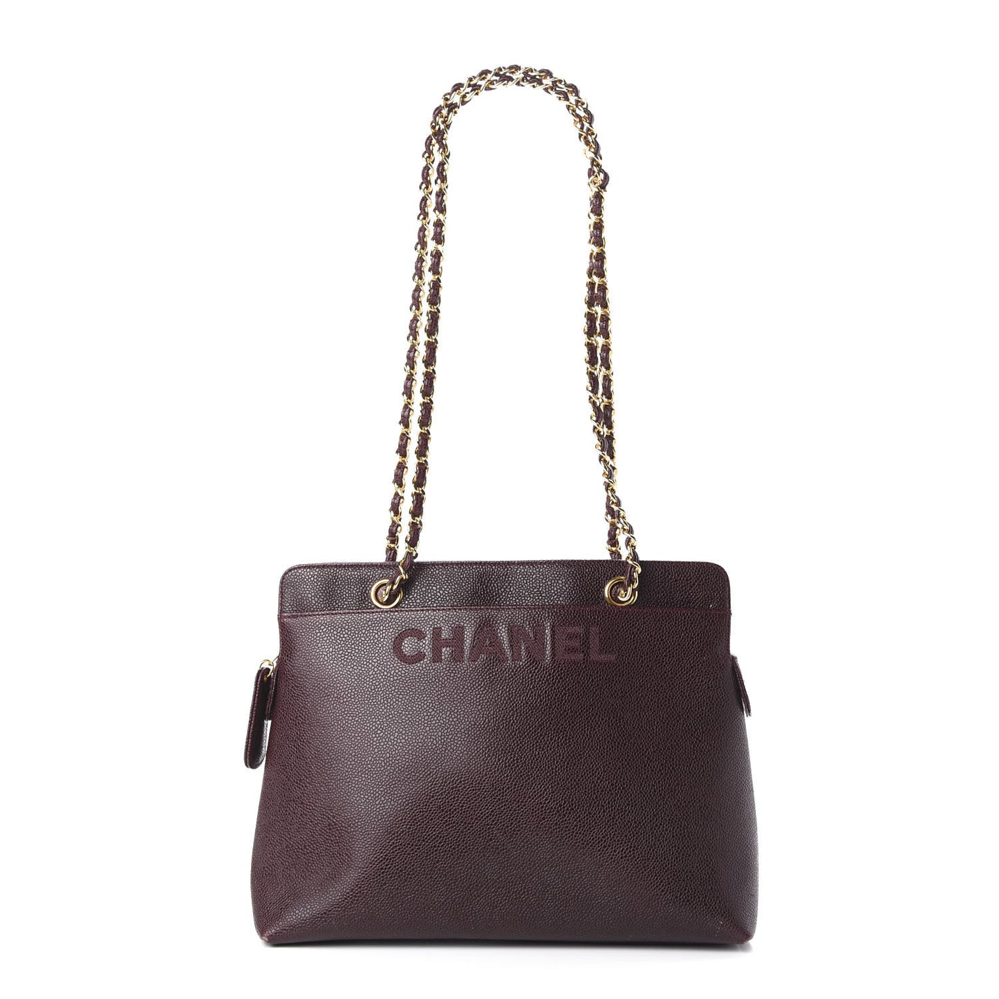 Caviar Shoulder Bag Burgundy