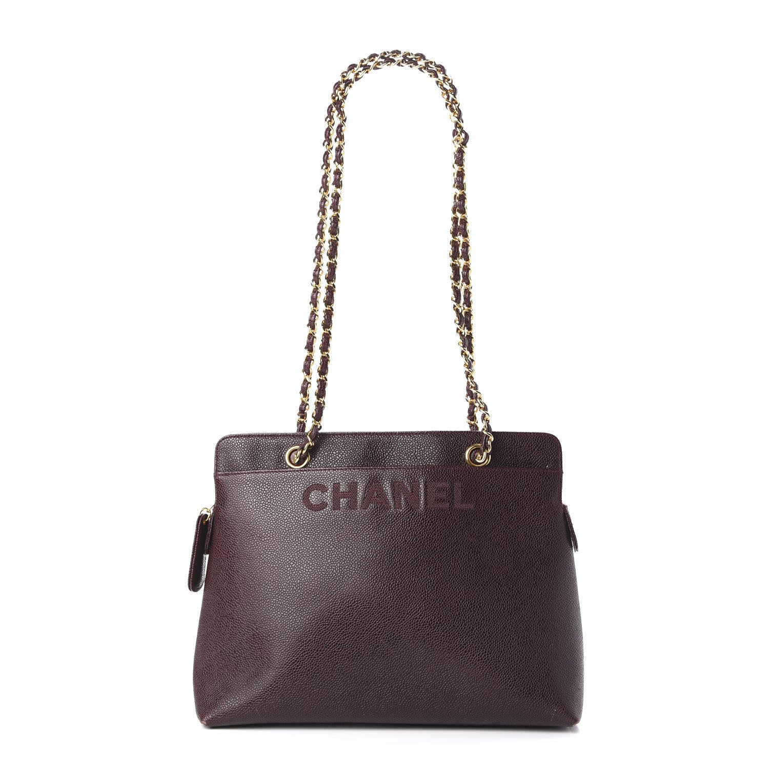 Chanel Caviar Shoulder Bag Burgundy 1 of 10