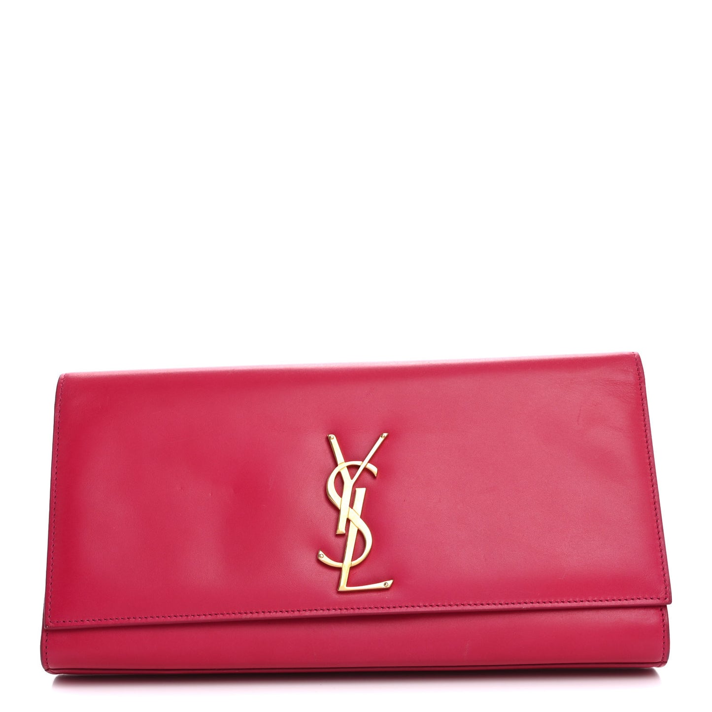 Smooth Calfskin Classic Monogram Cassandre Clutch Lipstick Fuchsia