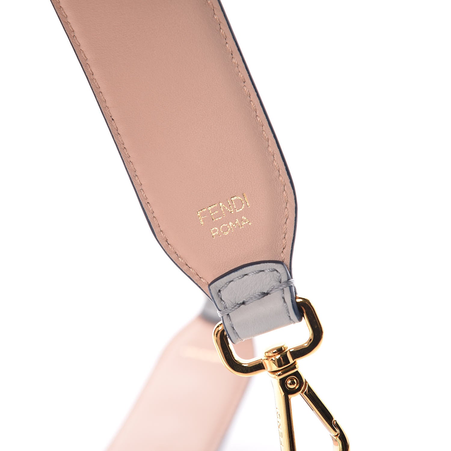 Fendi Vitello Dolce Plexiglass Bi-Color Studded Strap You Grigio Perla Plaster Multicolor 3 of 5