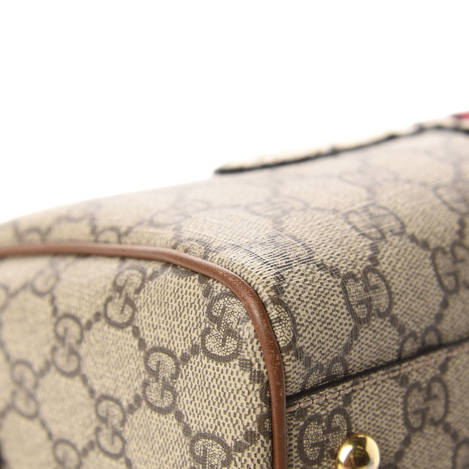 Gucci GG Supreme Monogram Bee Embroidered Small Boston Beige Tuscany 8 of 15