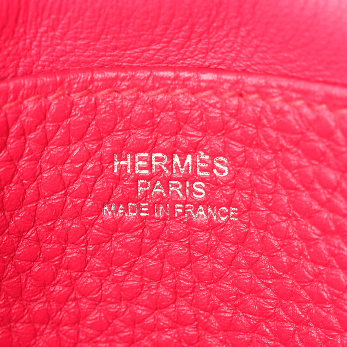 Hermes Taurillon Clemence Halzan 25 Rose Shocking 7 of 11