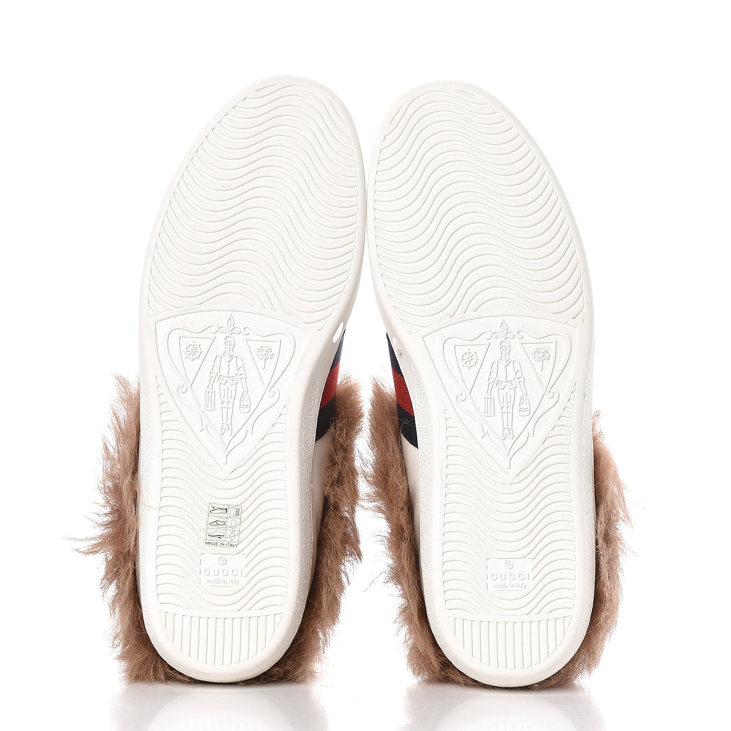 Calfskin Wool Web Bee Embroidered Mens Ace Sneakers 13.5 White