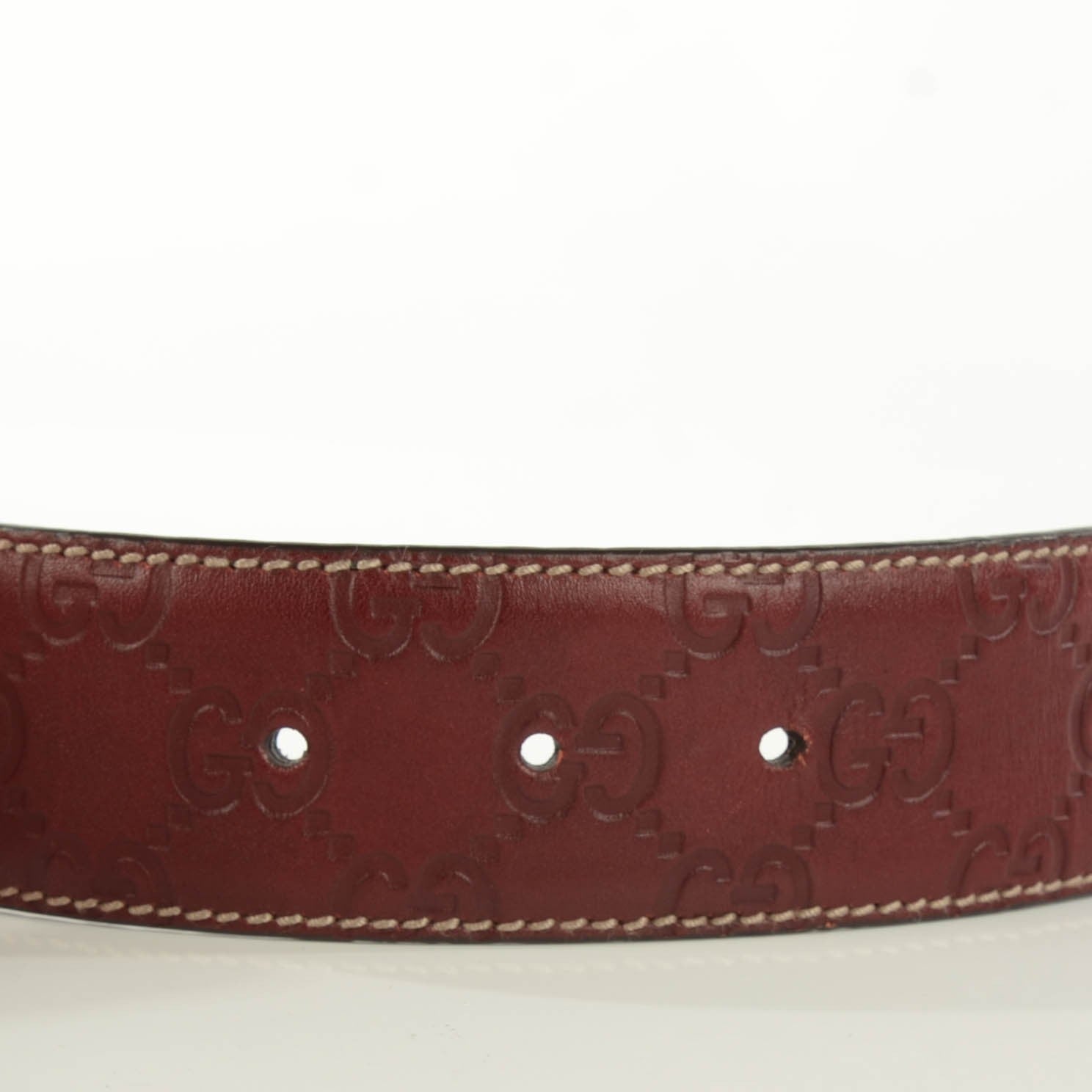 Gucci Guccissima Signature Interlocking G 40mm Belt 80 32 Scarlatto 6 of 8
