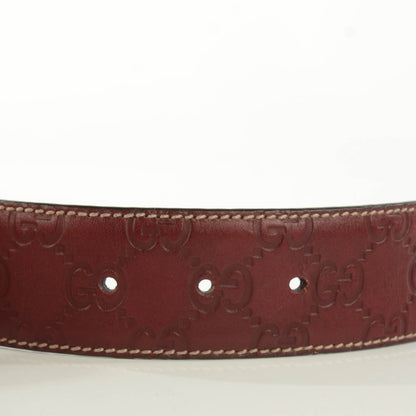 Gucci Guccissima Signature Interlocking G 40mm Belt 80 32 Scarlatto 6 of 8