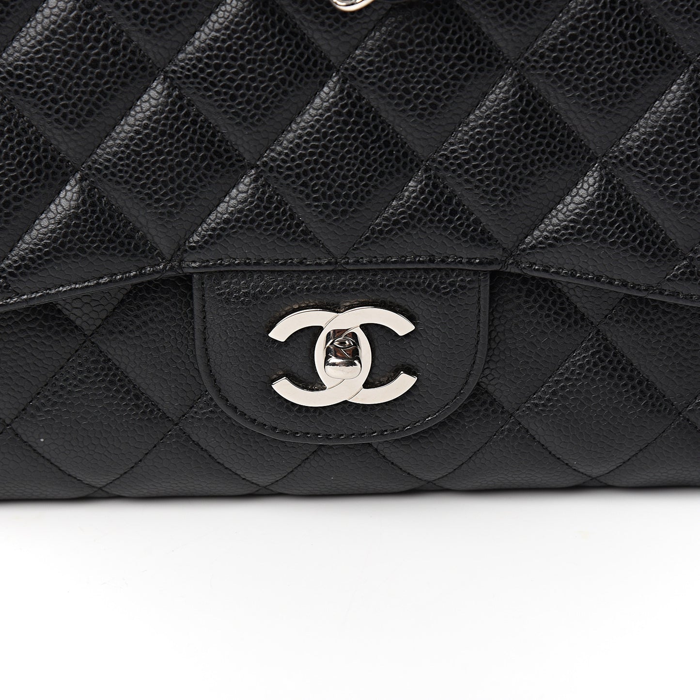 Caviar Quilted Jumbo Single Flap Black