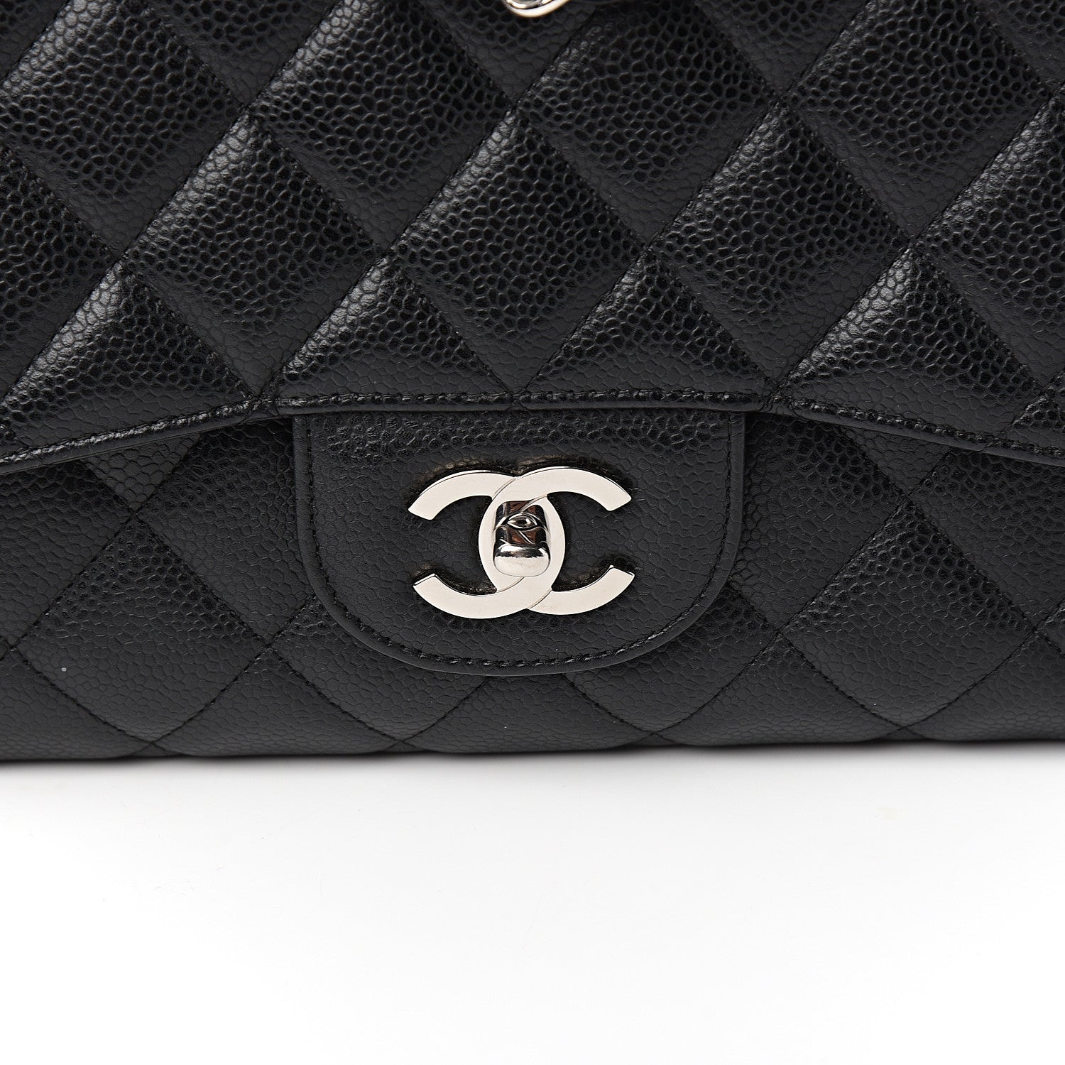 Chanel Caviar Quilted Jumbo Single Flap Black 13 of 14