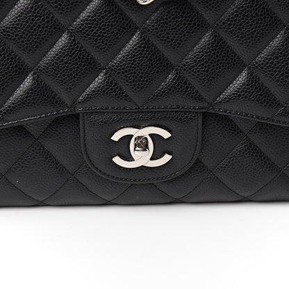 Chanel Caviar Quilted Jumbo Single Flap Black 13 of 14