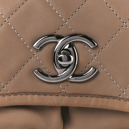 Chanel Grained Calfskin Large Natural Beauty Flap Beige 9 of 11