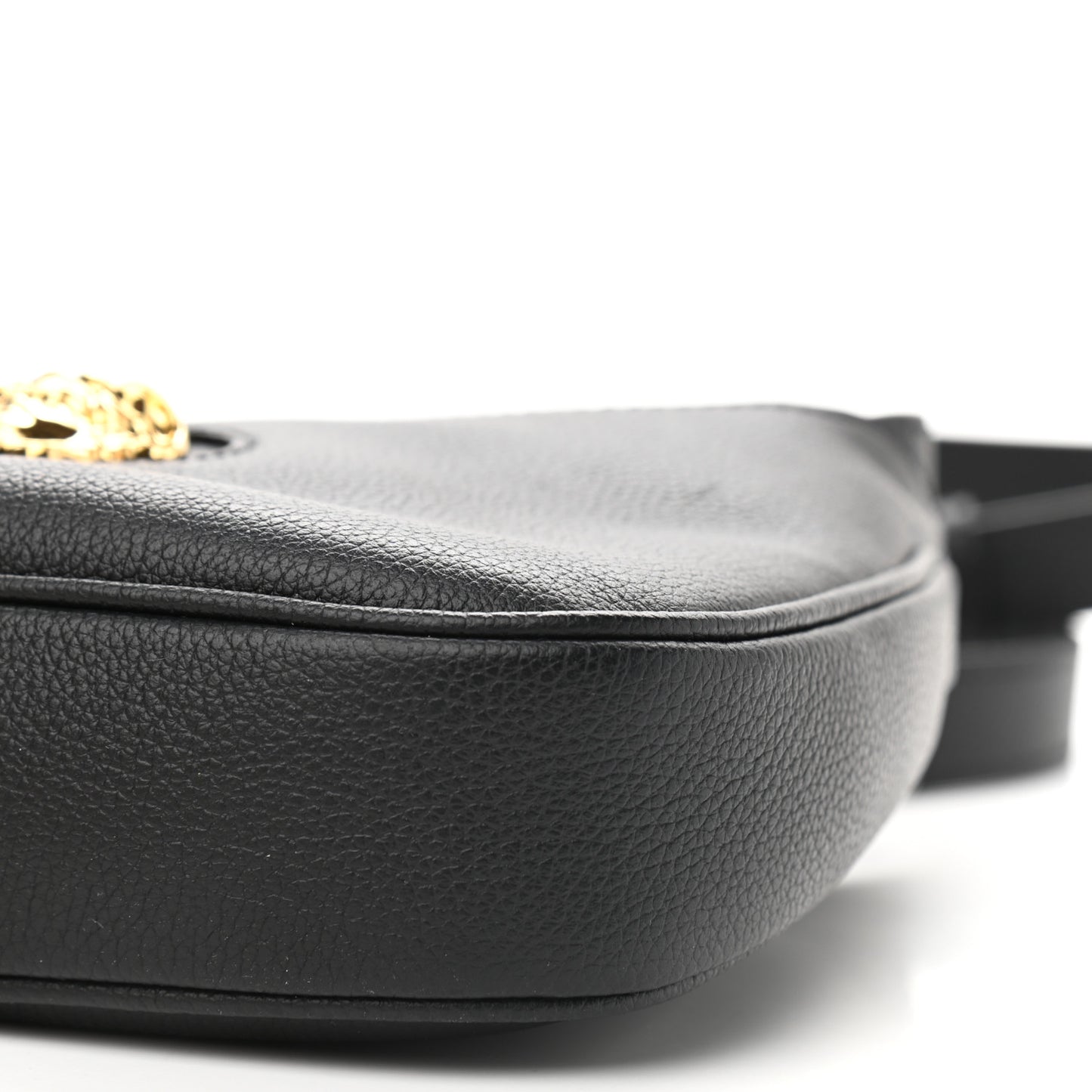 Calfskin La Medusa Small Hobo Crossbody Black