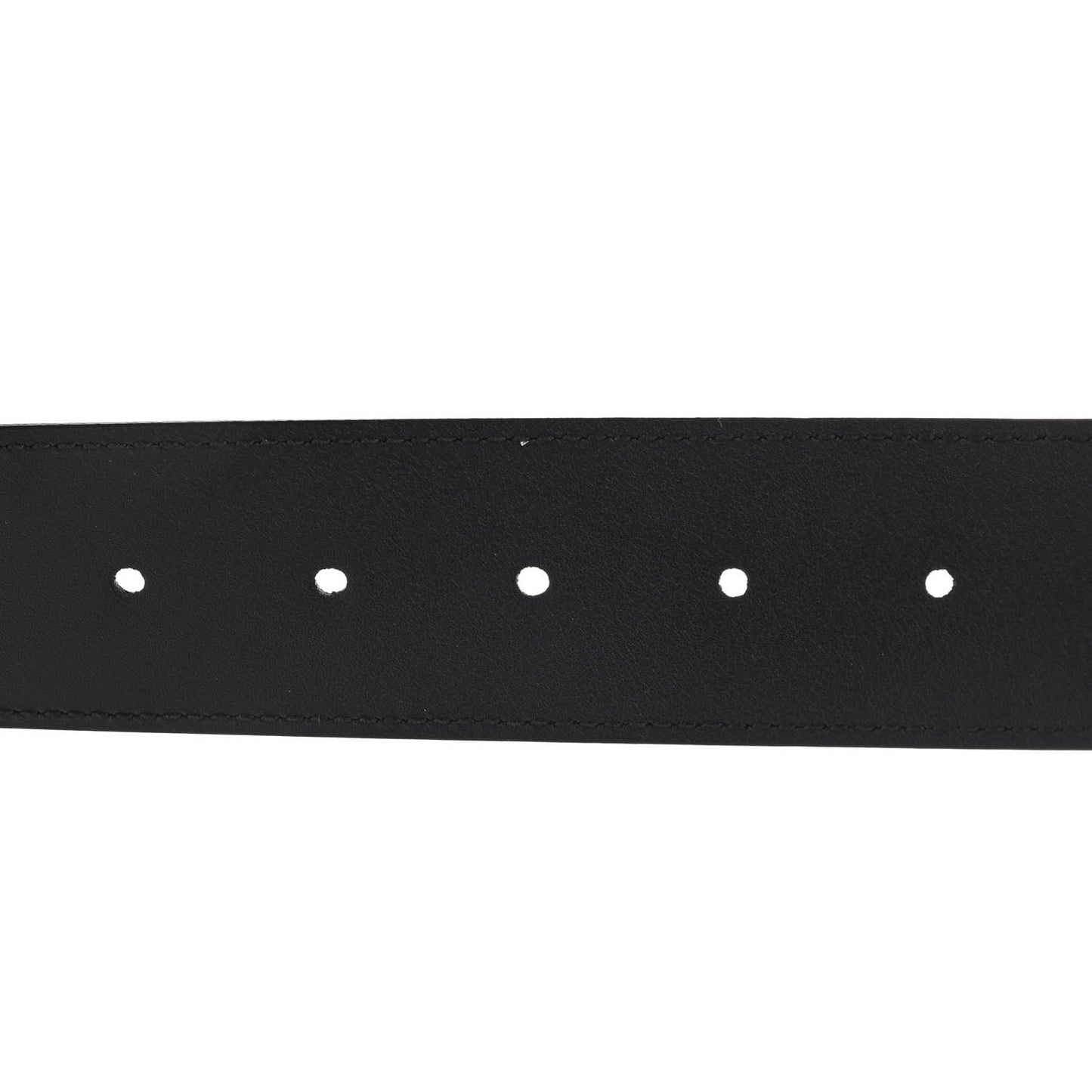 Moon Calfskin Pearl Double G 40mm Belt 95 38 Black Cream