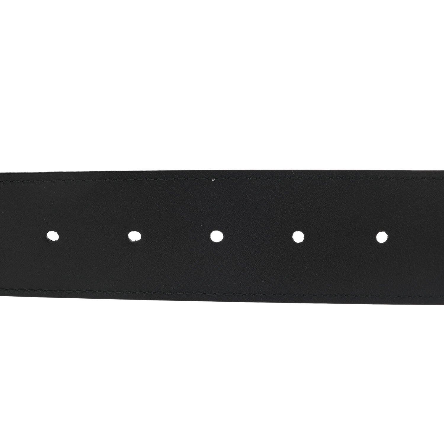 Gucci Moon Calfskin Pearl Double G 40mm Belt 95 38 Black Cream 4 of 5