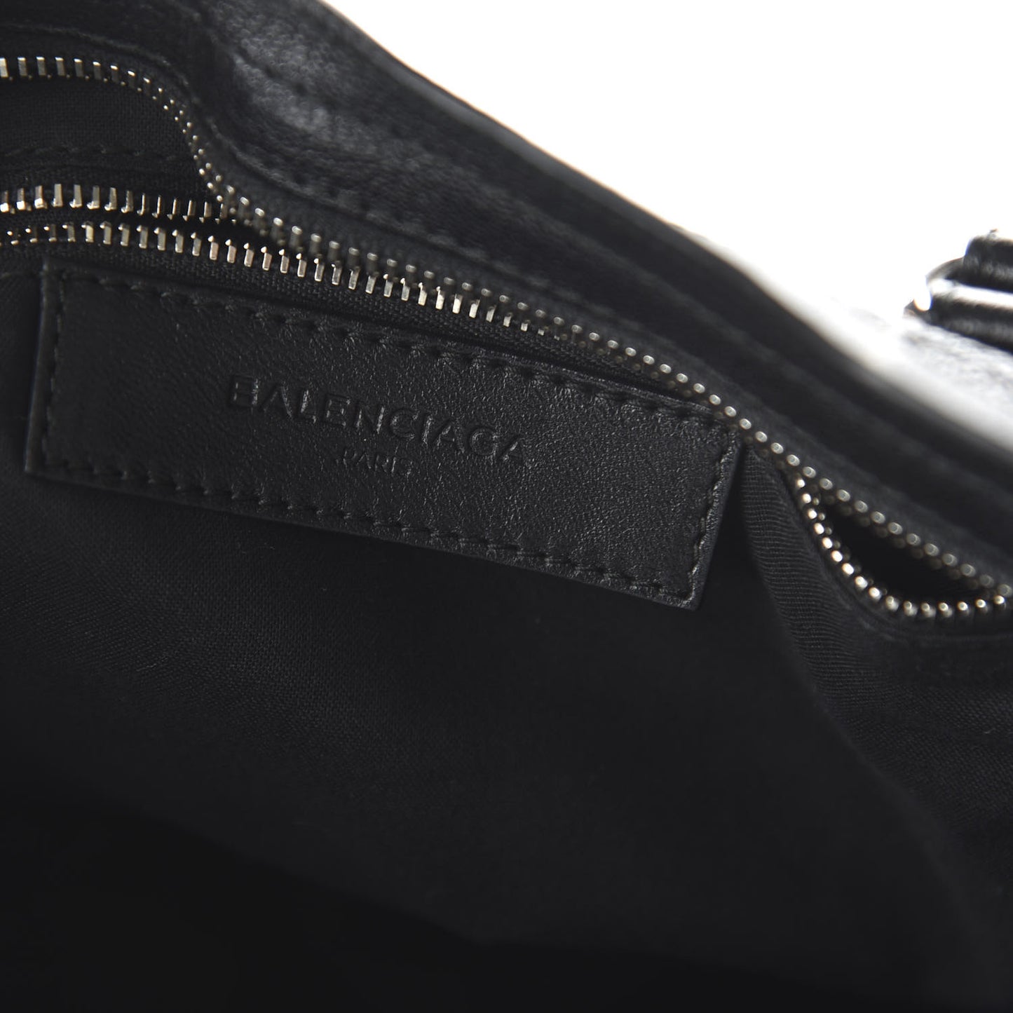 Chevre Silver Metallic Edge Hardware City Black