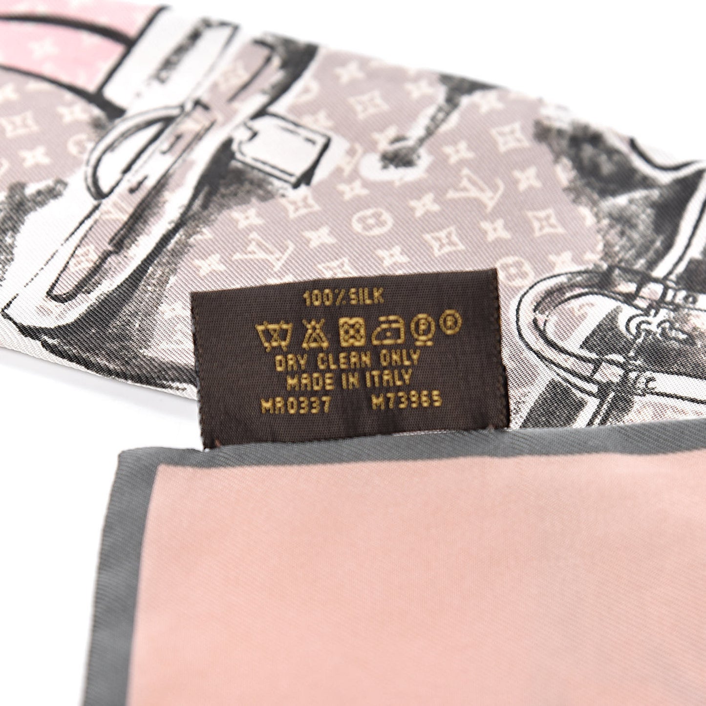 Silk Monogram Trunks Bandeau Rose Poudre