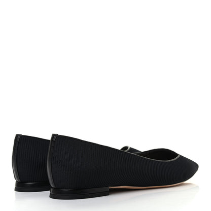 Christian Dior Technical Fabric Pointed Toe Flats 38 Black 4 of 8
