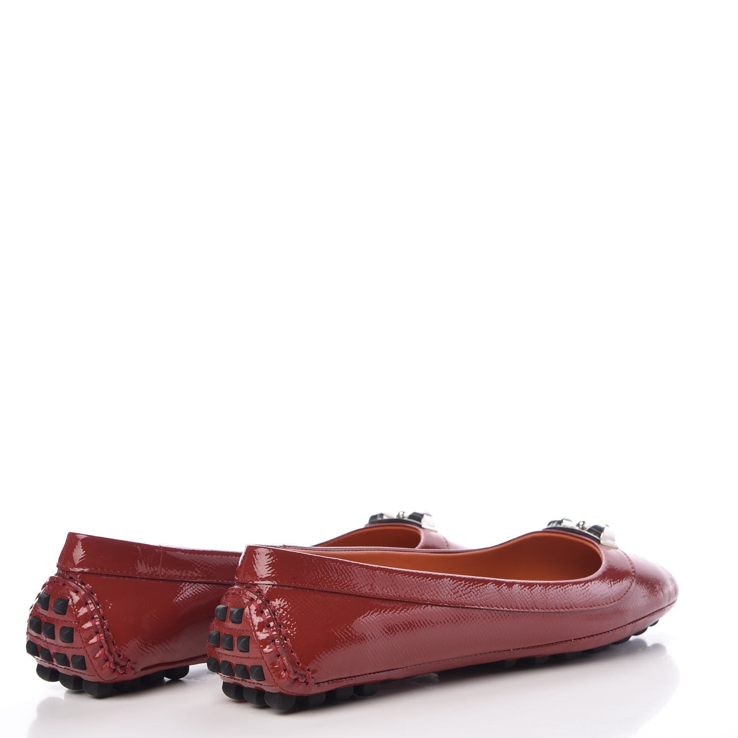 Hermes Patent Epsom Liberty Ballerina Flats 36 Cherry Tomato 4 of 7