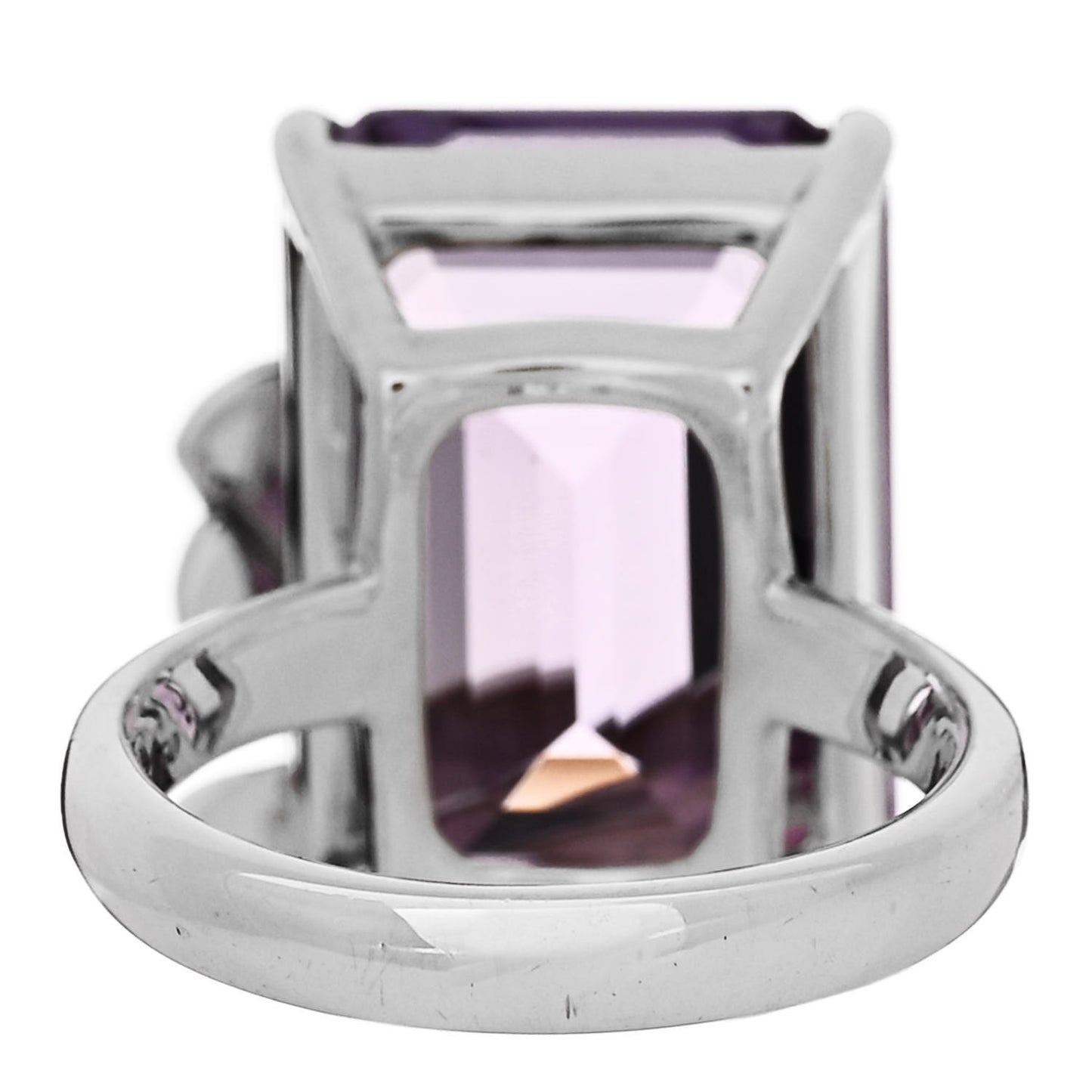 Sterling Silver 18K Rose Gold Amethyst Return to Tiffany Love Bugs Butterfly Ring 52 6