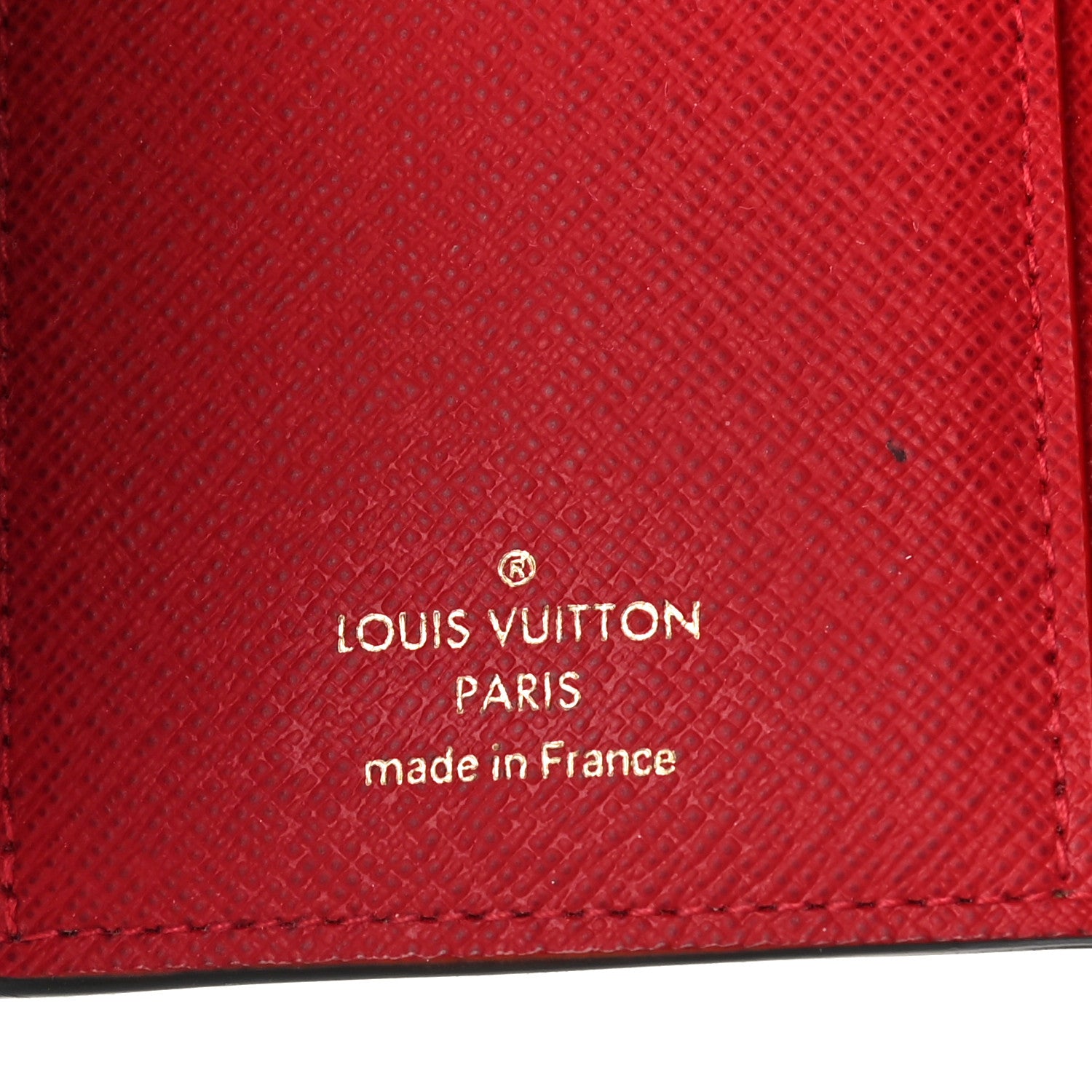 Louis Vuitton Damier Ebene Victorine Wallet Red 6 of 10