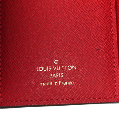 Louis Vuitton Damier Ebene Victorine Wallet Red 6 of 10