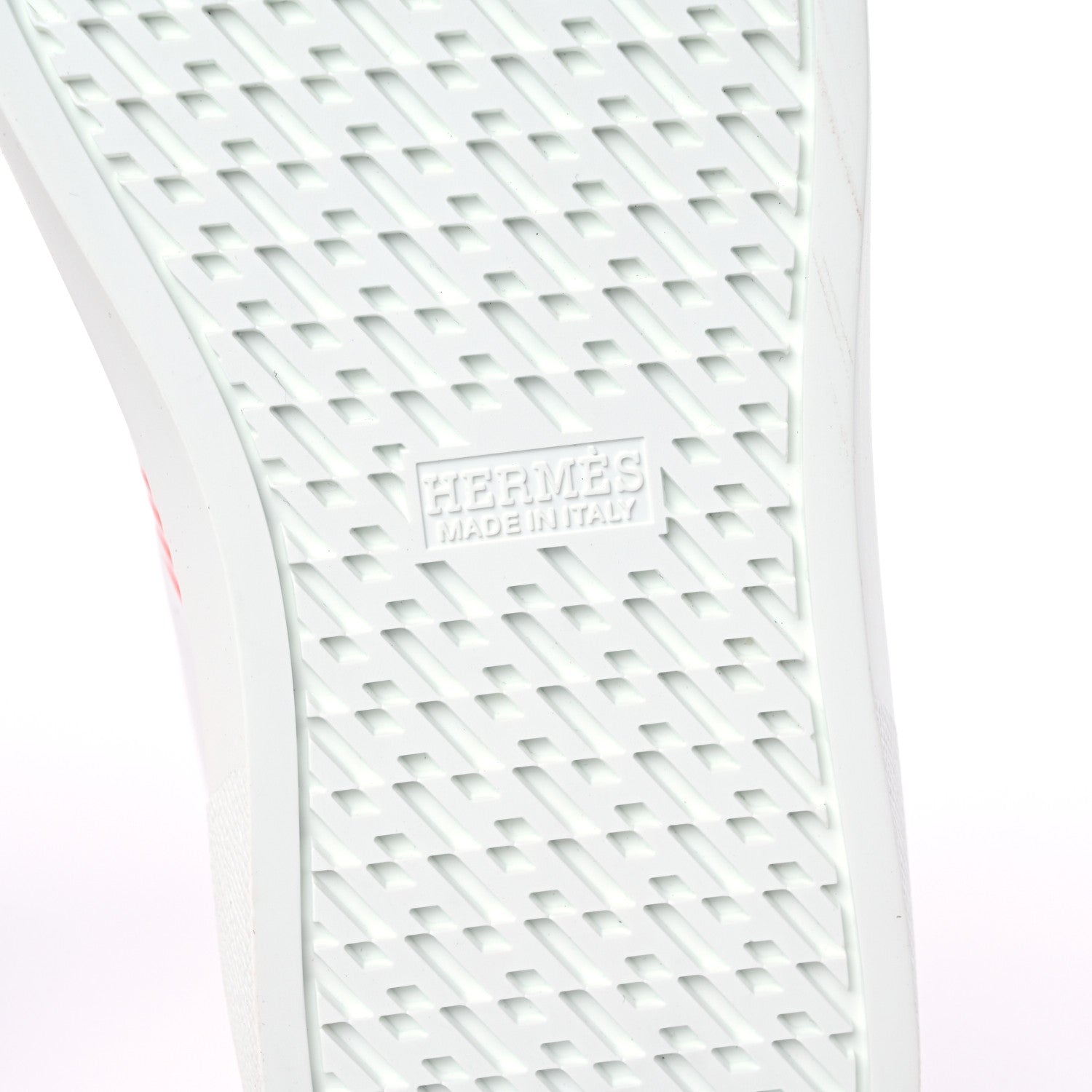 Hermes Calfskin Womens Advantage Sneakers 38.5 White Orange 6 of 11