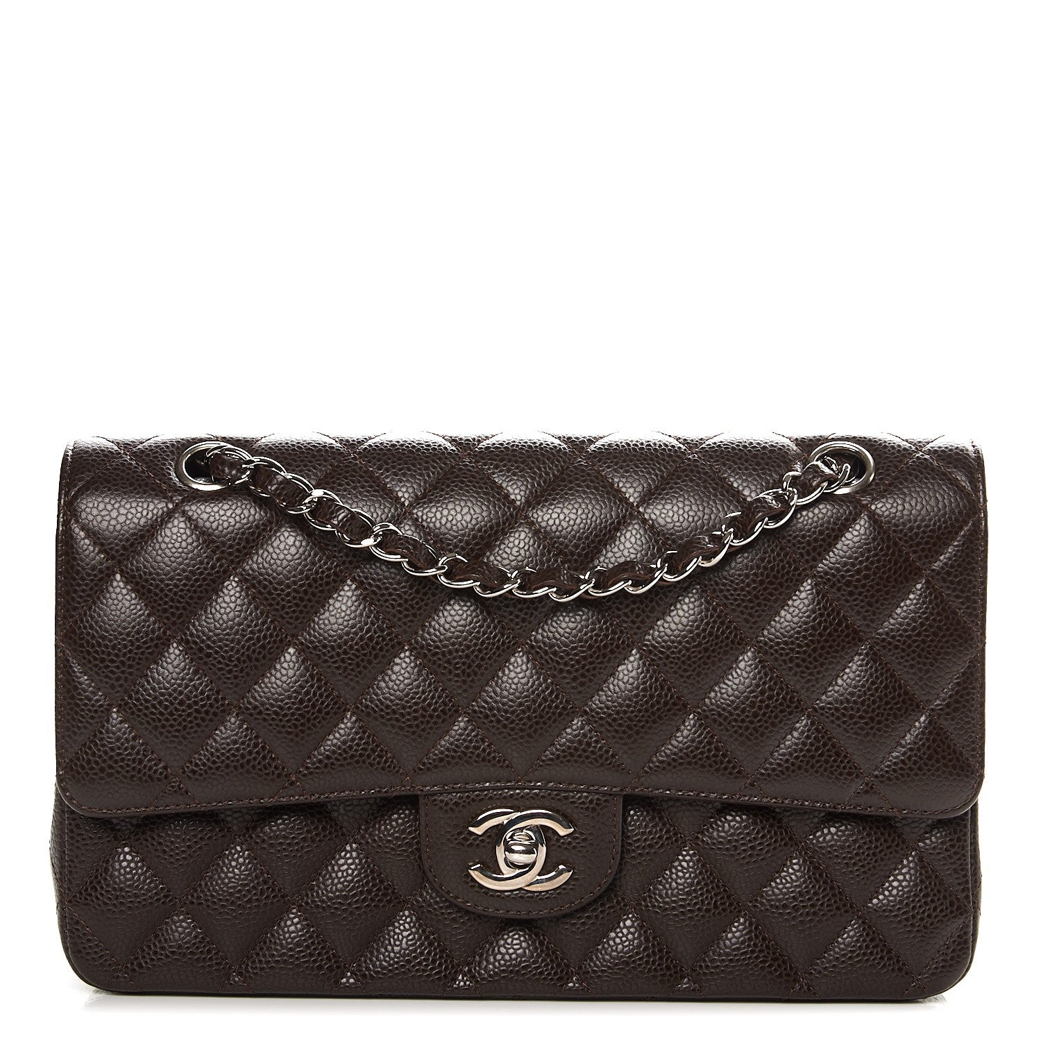 Chanel Caviar Quilted Medium Double Flap Brown 1 of 10
