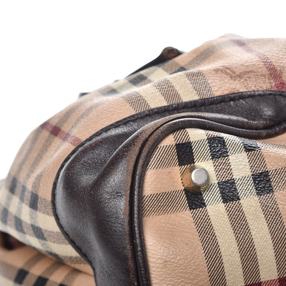 Burberry Haymarket Check Medium Heathcliff Tote Chocolate 15 of 23