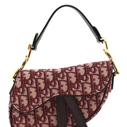 Christian Dior Oblique Mini Saddle Bag Burgundy 8 of 10