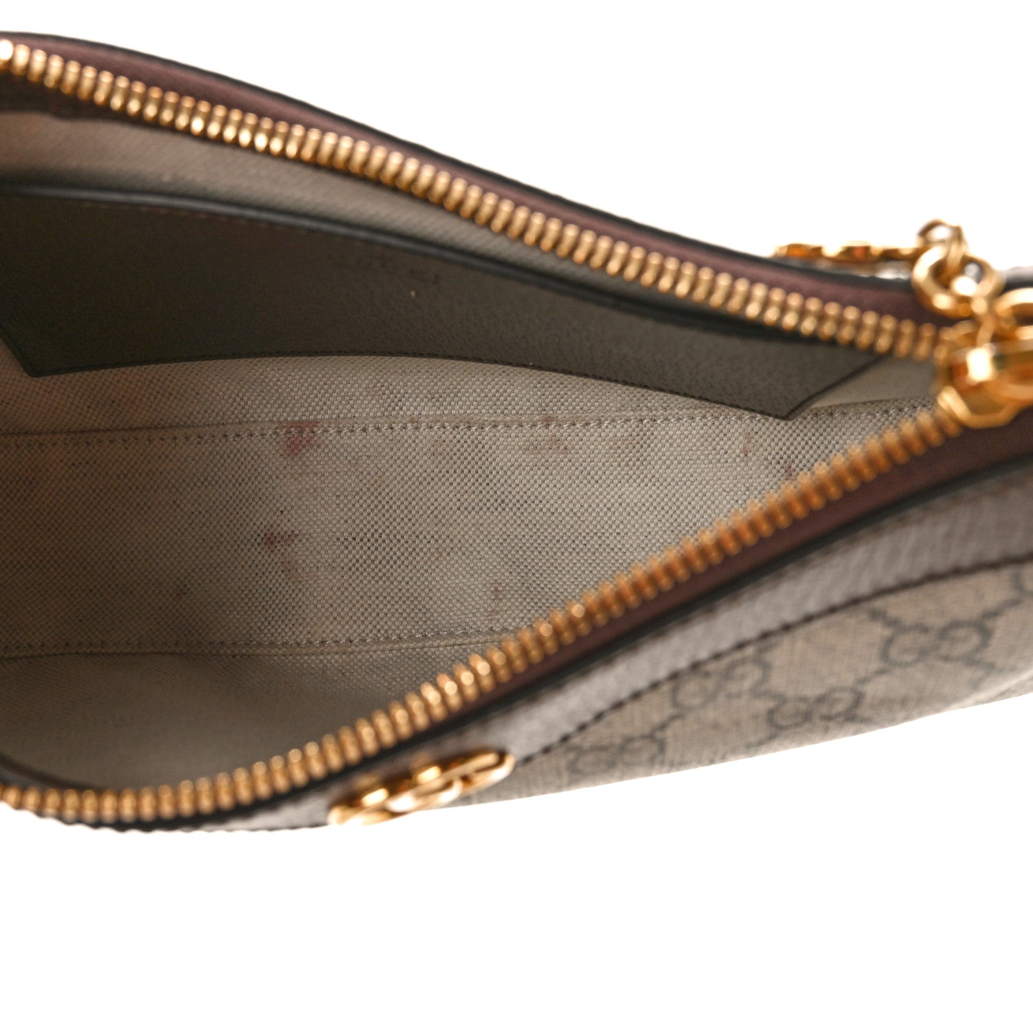 Gucci GG Supreme Monogram Textured Dollar Calfskin Web Small Ophidia GG Handbag Beige Ebony New Acero 5 of 10