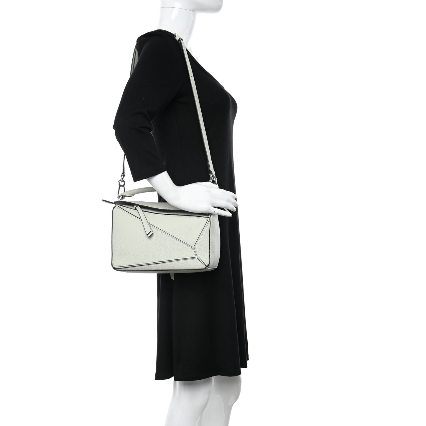 Grained Calfskin Small Puzzle Bag