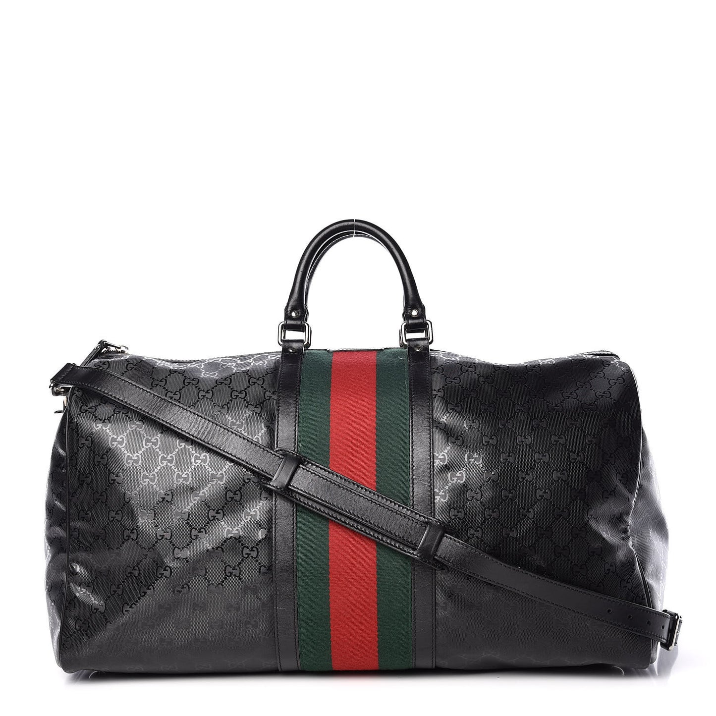 Imprime Monogram Web Carry On Duffle Bag Black