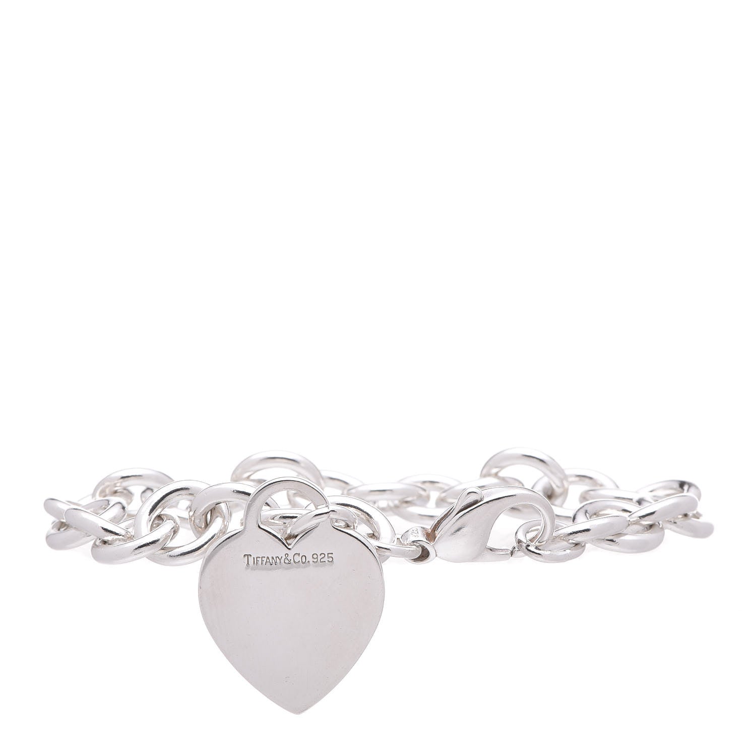Tiffany Sterling Silver Heart Tag Charm Bracelet 3 of 4