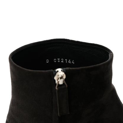Chanel Suede Calfskin Satin Short Boots 39.5 Dark Grey 7 of 12