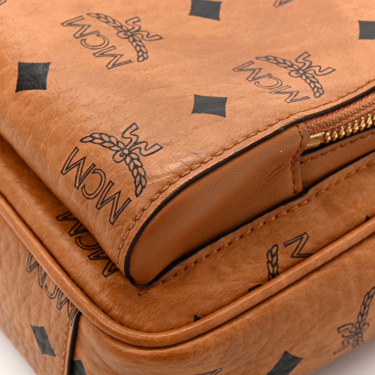 MCM Visetos Monogram Small Aren Crossbody Cognac 11 of 14