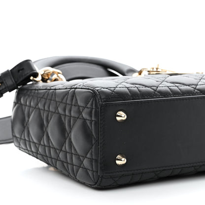 Christian Dior CHRISTIAN DIOR Lambskin Cannage Small My ABCDior Lady Dior Black 8 of 9