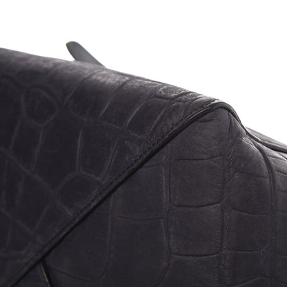 Celine Crocodile Embossed Nubuck Small Belt Cabas Phantom Navy Blue 11 of 12