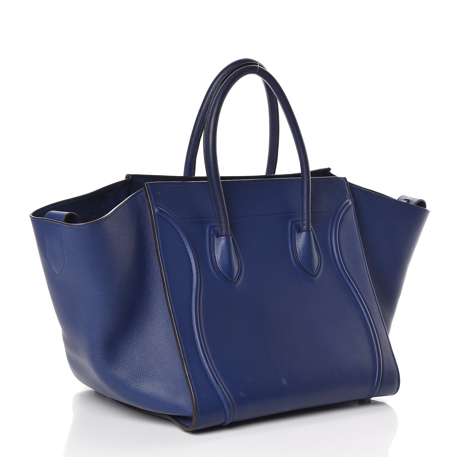 Celine Supple Calfskin Medium Phantom Luggage Indigo 3 of 10