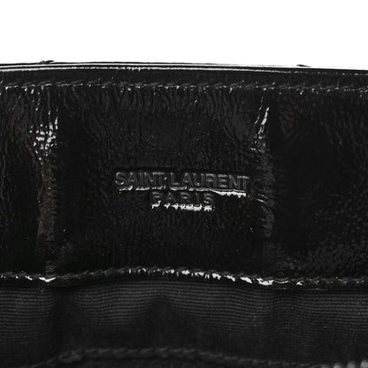Saint Laurent Patent Y Quilted Monogram Medium Loulou Chain Satchel Black 5 of 8