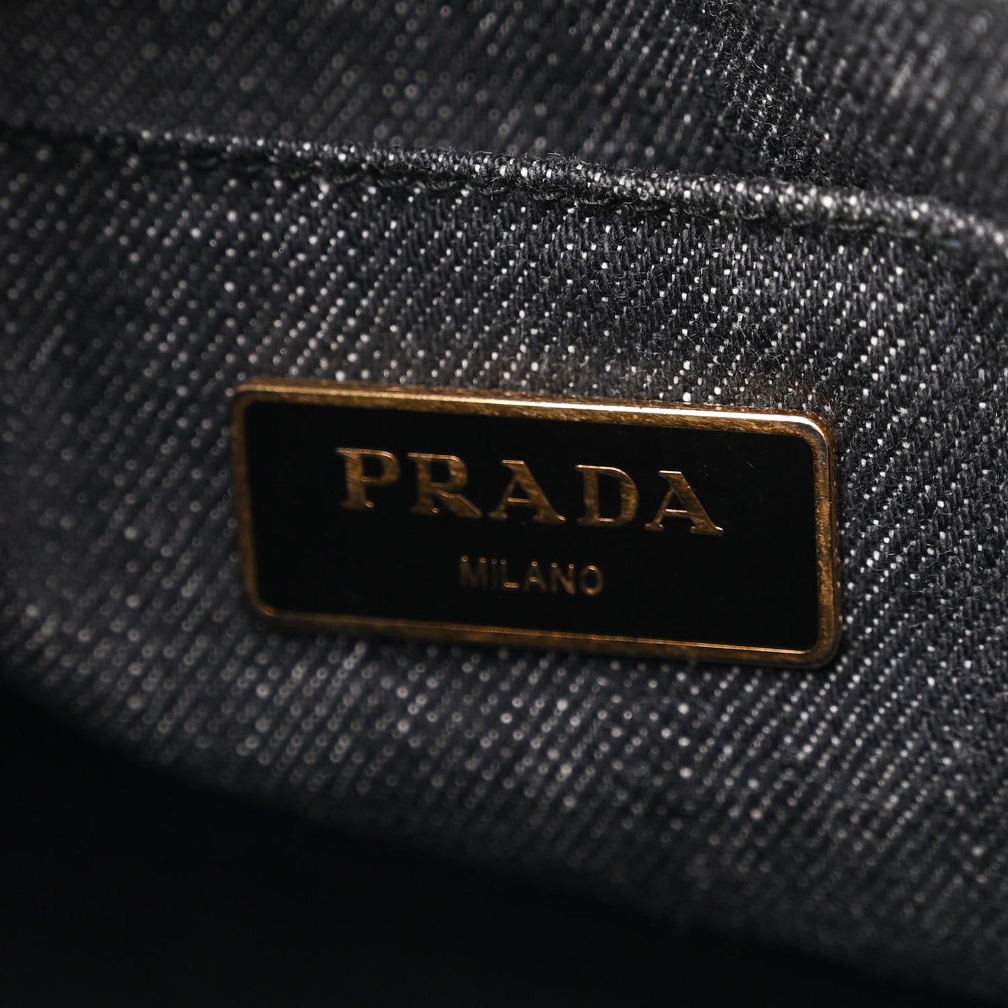 Denim Small Logo Tote Black