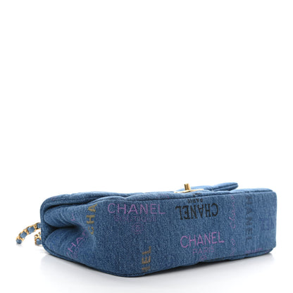 Chanel Denim Quilted Mini Denim Mood Rectangular Flap Blue Multicolor 4 of 10