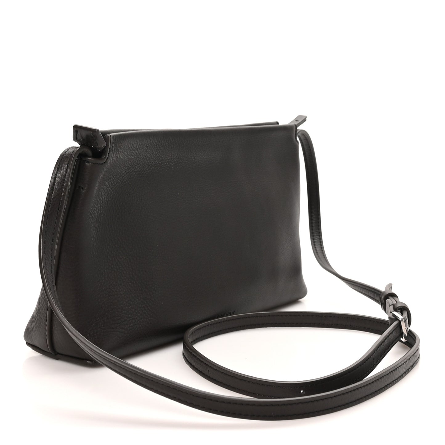 Grained Calfskin Rene Crossbody Dark Brown