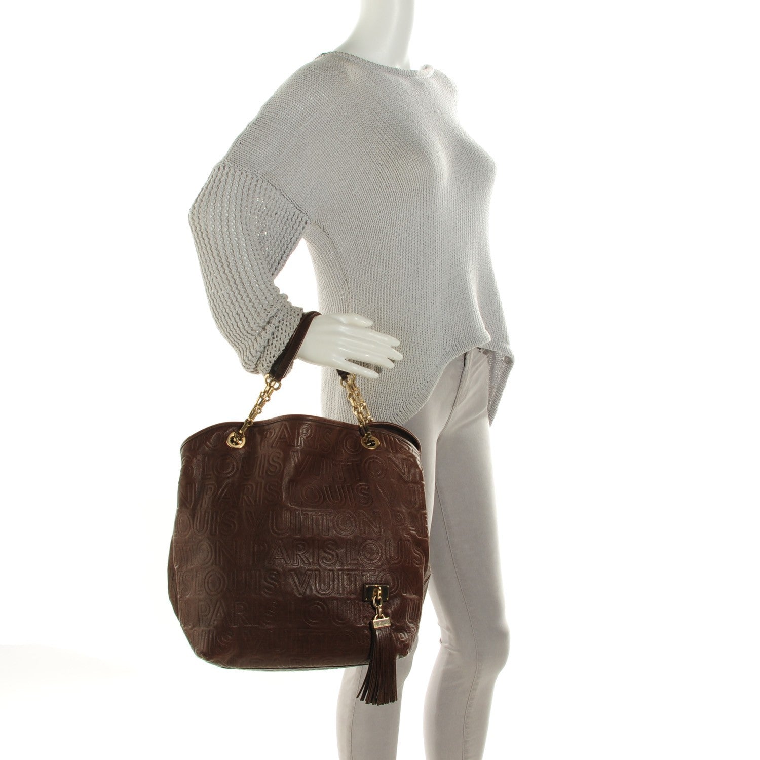 Louis Vuitton Monogram Paris Souple Whisper GM Chocolate 2 of 7