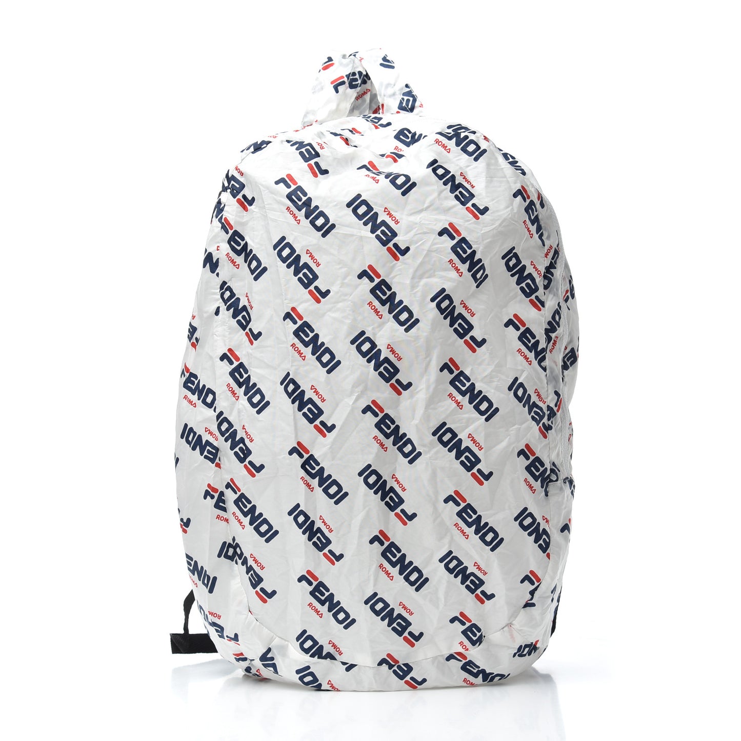 X FILA Calfskin Mania Backpack Help Bag Charm White Blueberry Multicolor