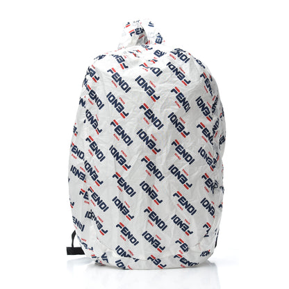 Fendi X FILA Calfskin Mania Backpack Help Bag Charm White Blueberry Multicolor 7 of 10