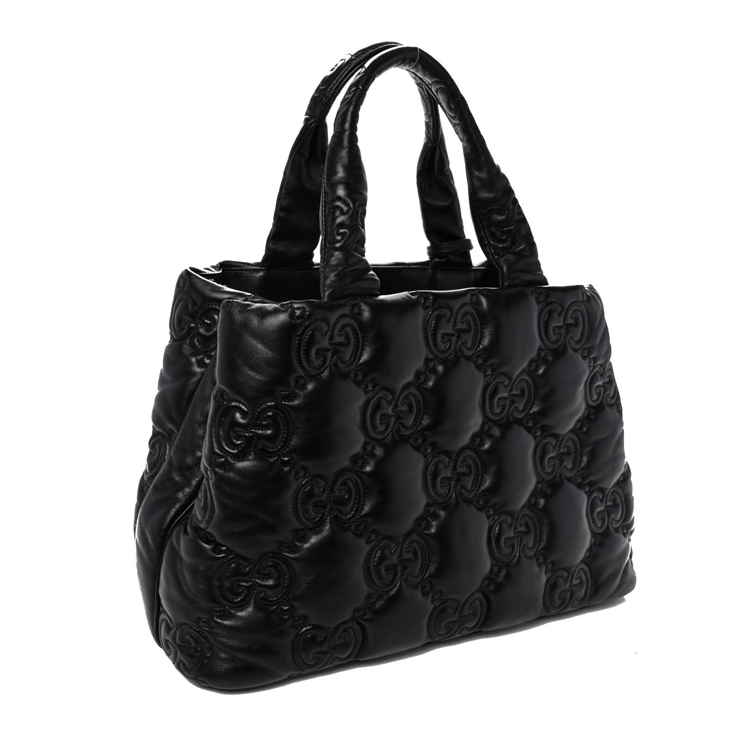 Gucci Calfskin GG Matelasse Large Tote Black 3 of 10