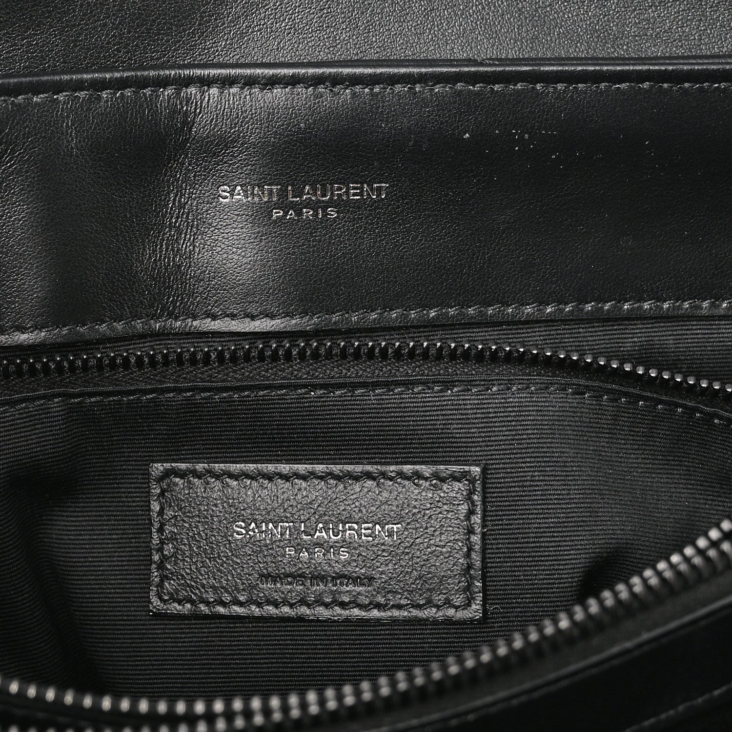 Saint Laurent Calfskin Y Quilted Monogram Monochrome Medium Loulou Chain Satchel Black 5 of 9