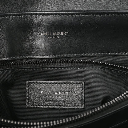 Saint Laurent Calfskin Y Quilted Monogram Monochrome Medium Loulou Chain Satchel Black 5 of 9