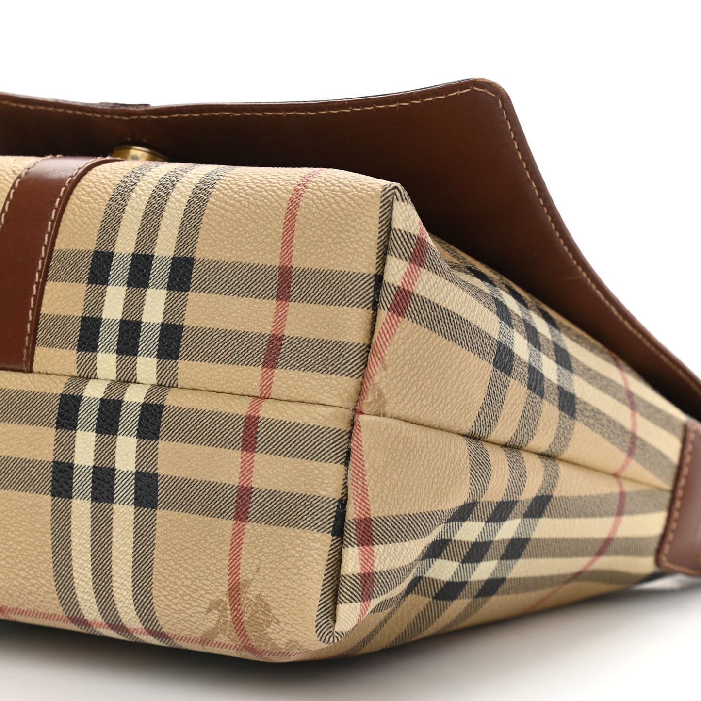 Haymarket Check Crossbody Messenger Bag Tan
