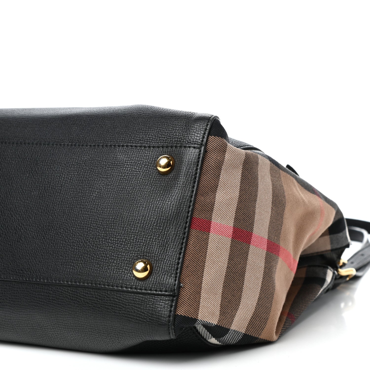 Burberry Grainy Calfskin House Check Small Canterbury Black 8 of 9